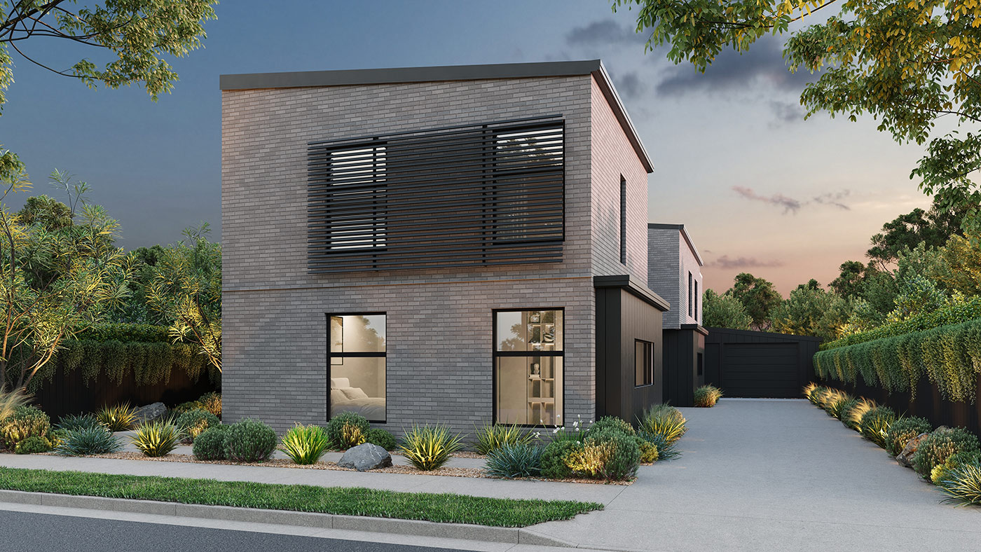 Snz6454 13 Cheviot Street Proposed Development (exteriors) Night Scene